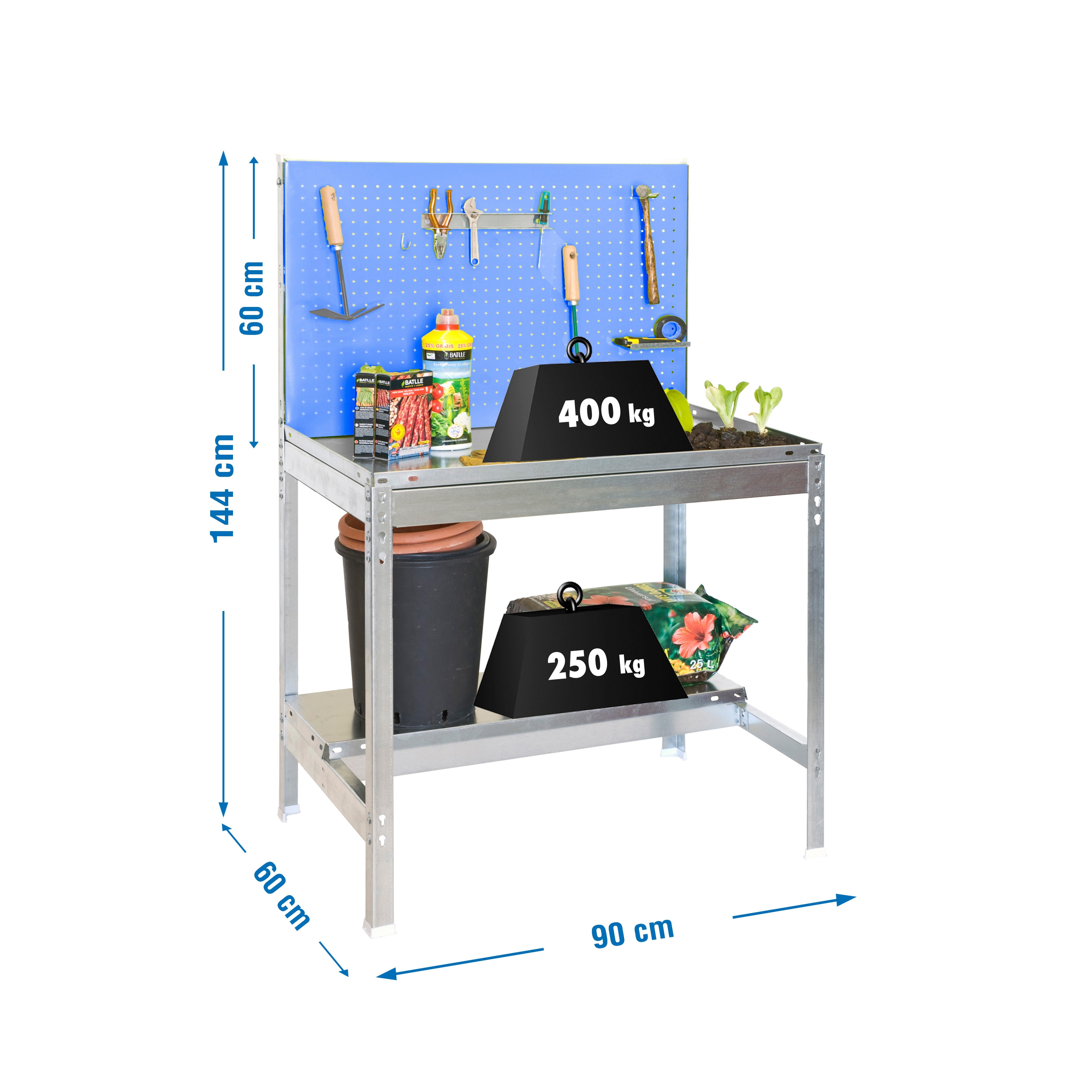 Estantería SIMONRACK Simongarden bt2 900x600 galva/azul