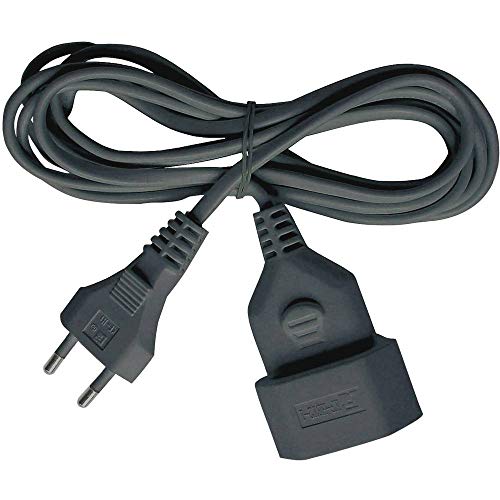 Brennenstuhl Cable alargador de plástico (Cable alargador para Uso en Interiores, 3 m de Cable, con Enchufe Euro y Acoplamiento) Negro