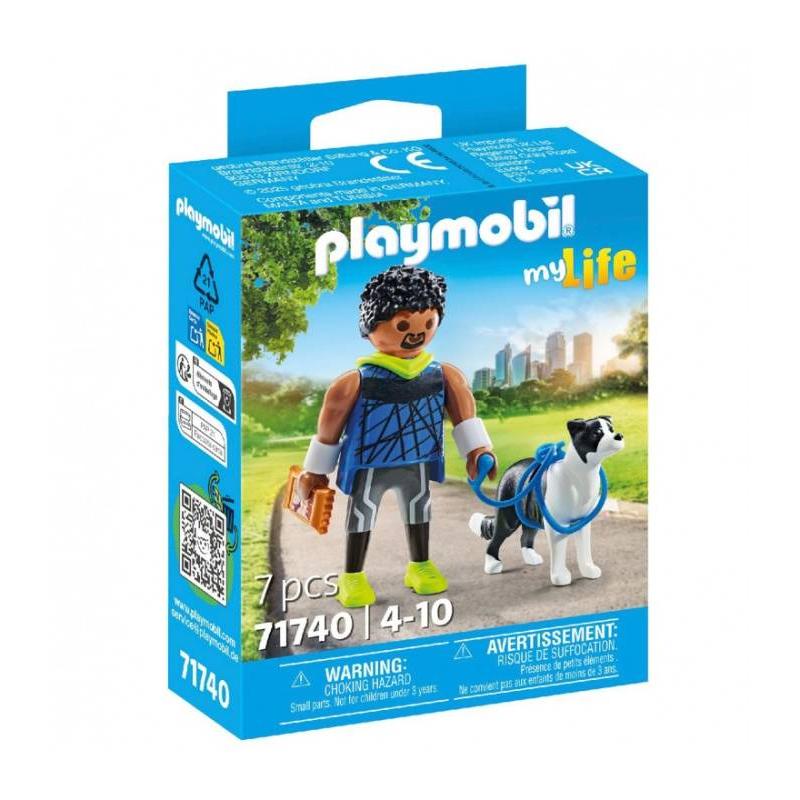 PLAYMOBIL CORREDOR CON PERRO BORDER COLLIE