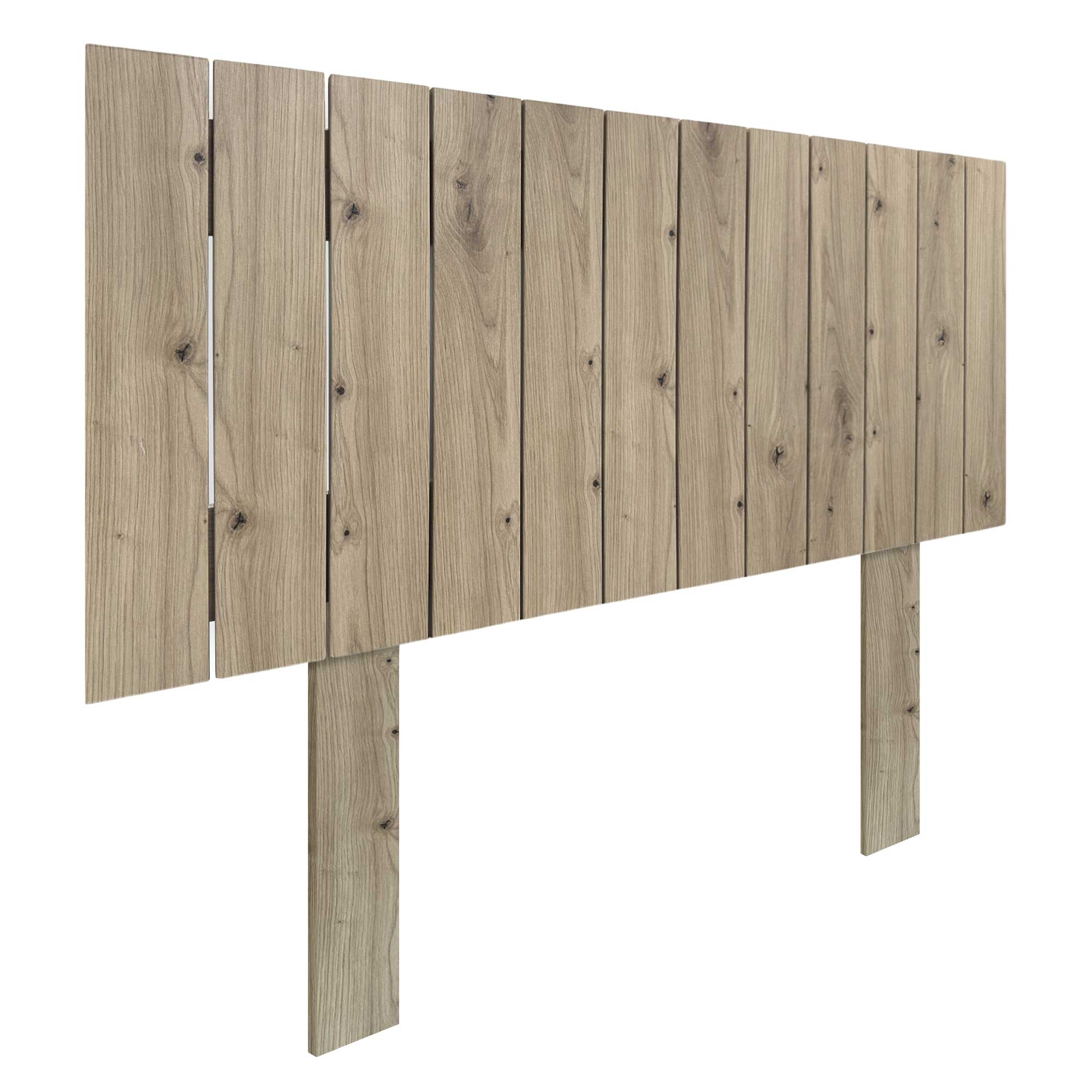 DHOME Cabecero de Madera reciclada DM Estilo Palet Vertical con Patas Cama Palets Herrajes incluidos