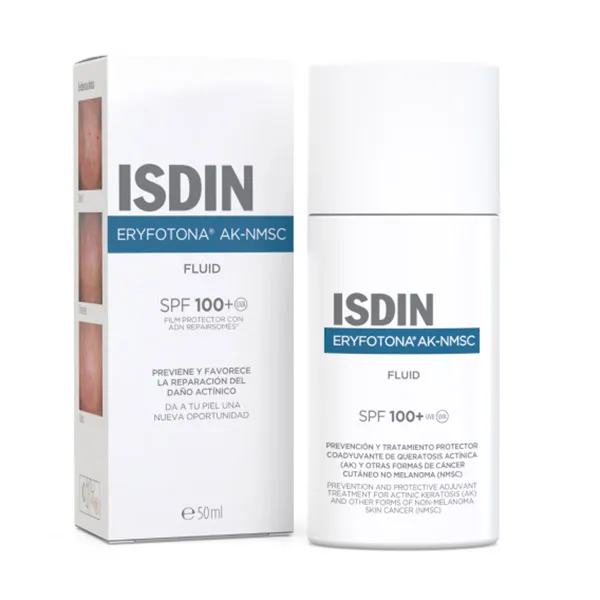 Isdin Eryfotona AK-NMSC Fluid Spf100 Previene y Favorece la Reaparición del Daño Actínico 50ml