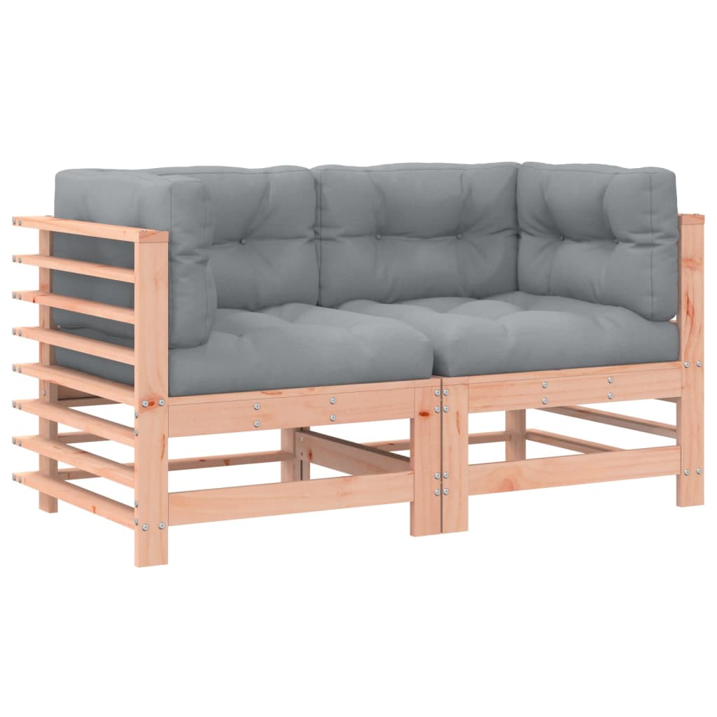 Vidaxl Sofás Esquineros con Cojines 2 Uds Madera Maciza de Pino Pino Natural