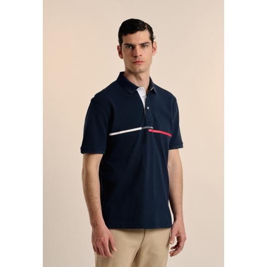 Polo Valecuatro clásico bandera azul marino