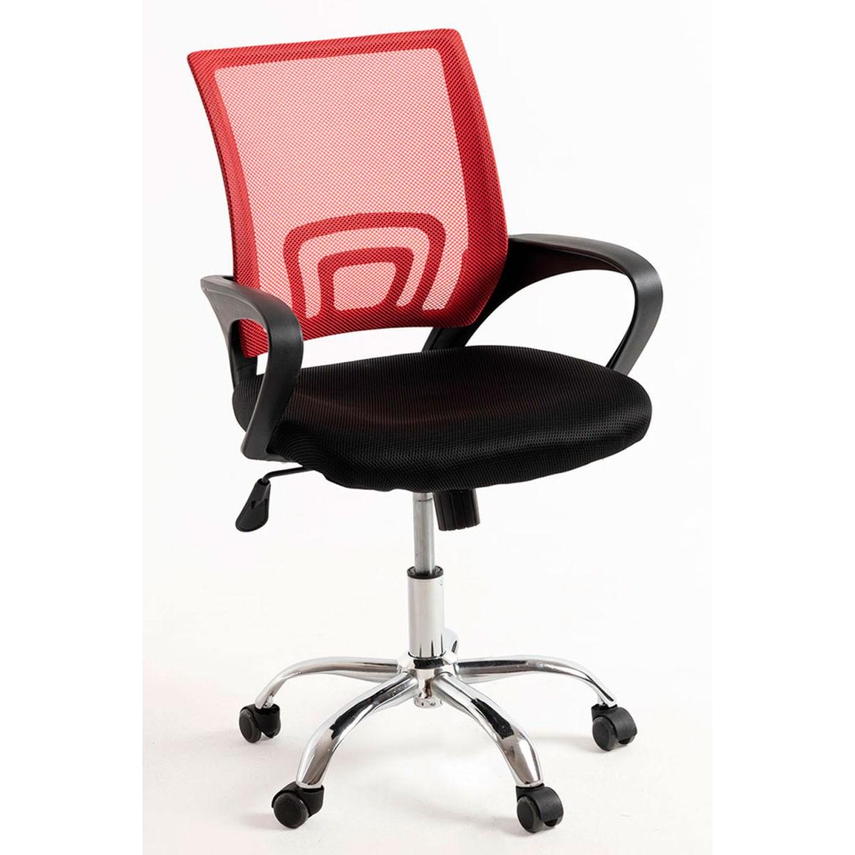 Regalos Miguel - Silla de Oficina Rojo y Negra Midi Pro - Máxima Ergonomía - Ideal para Escritorio y Gaming