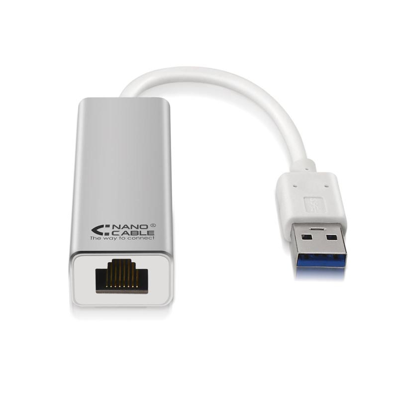 Nanocable Conversor USB 3.0 a Ethernet Gigabit Adaptador RJ45 Velocidad de Transferencia Rápida