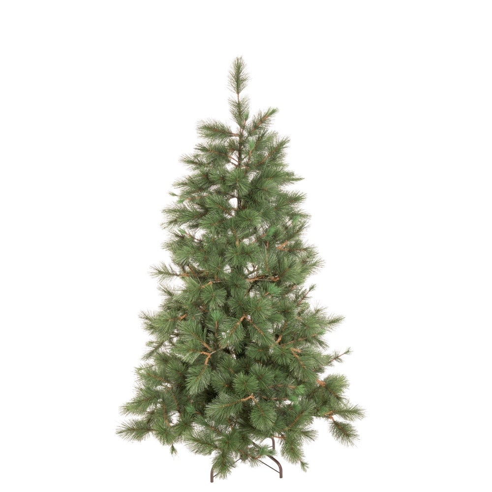 Lola Home Árbol de Navidad artificial de 252 ramas verde de PE y PVC con pie de metal de 150 cm