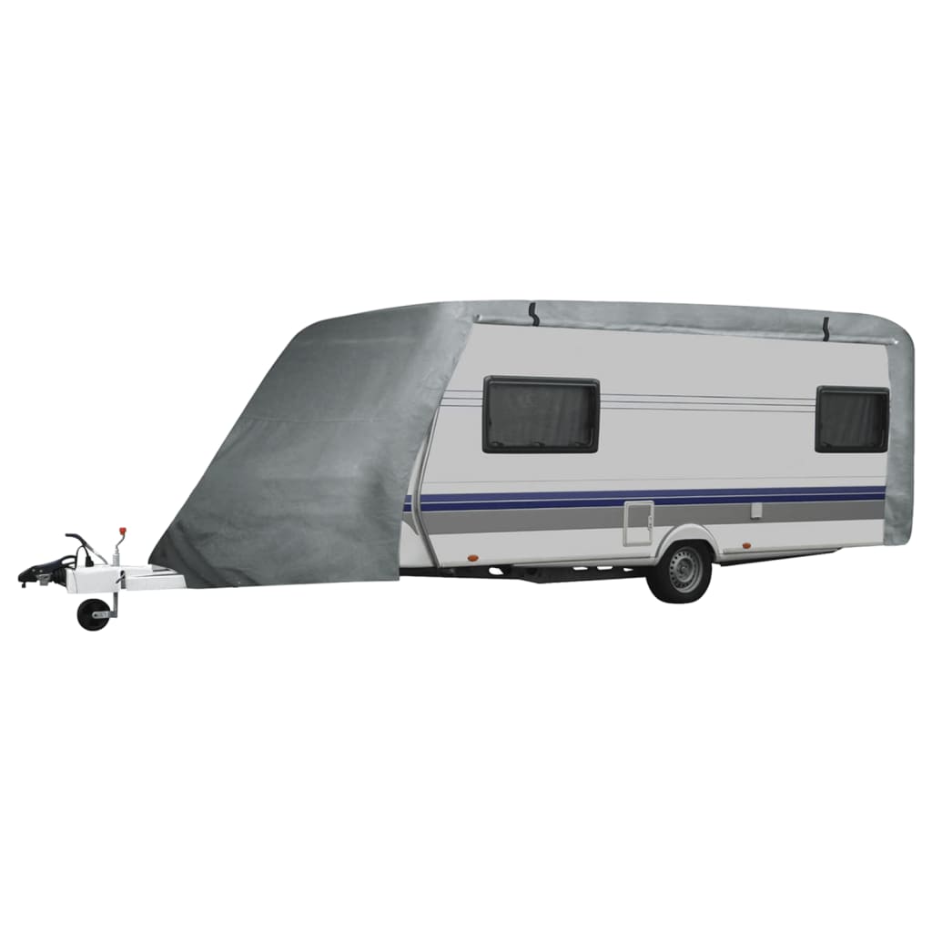 vidaXL Cubierta Protectora de Caravana Gris Funda para Camper Talla M, S, L