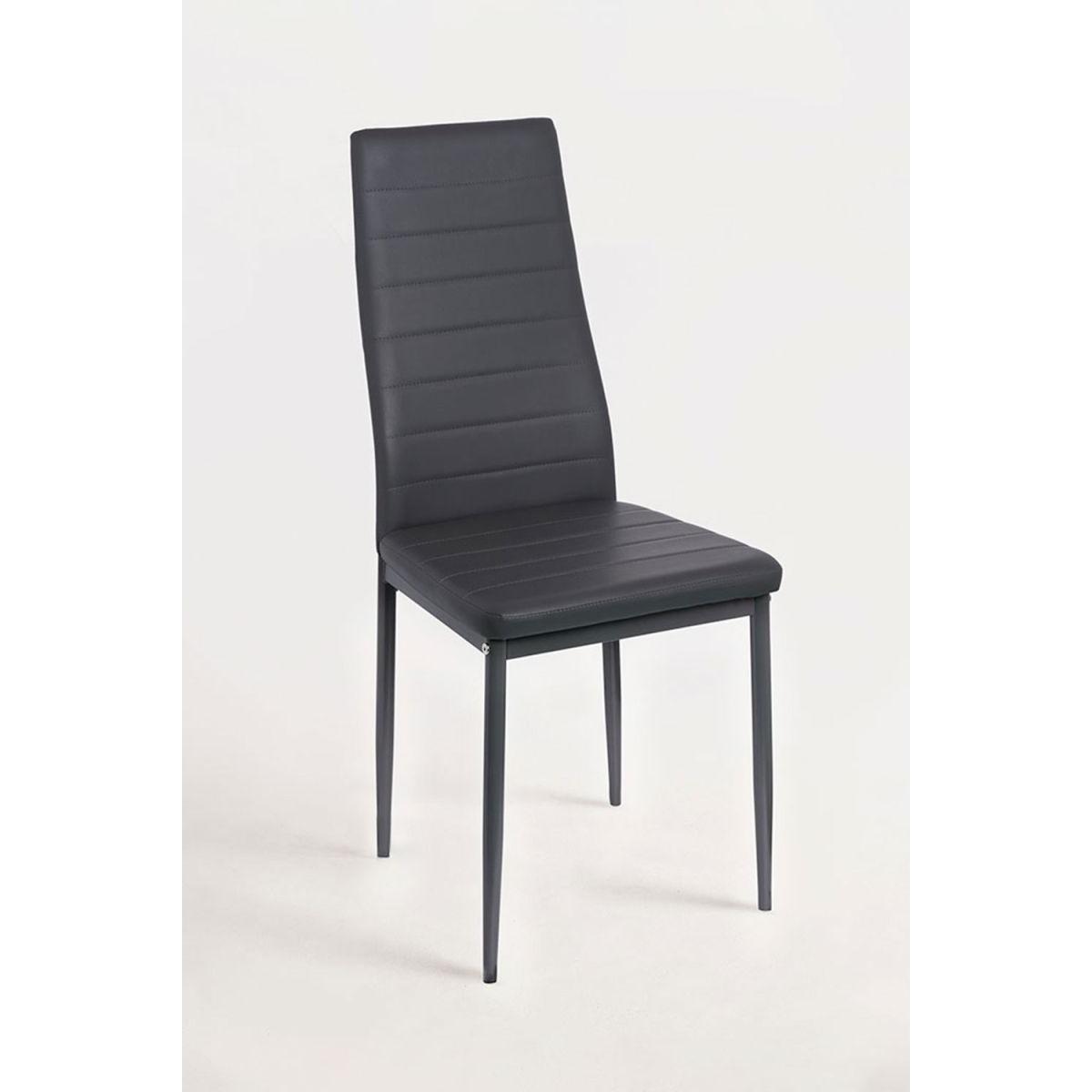 Regalos Miguel - Packs Sillas Comedor - Pack 4 Sillas Lauter Polipiel - Gris oscuro