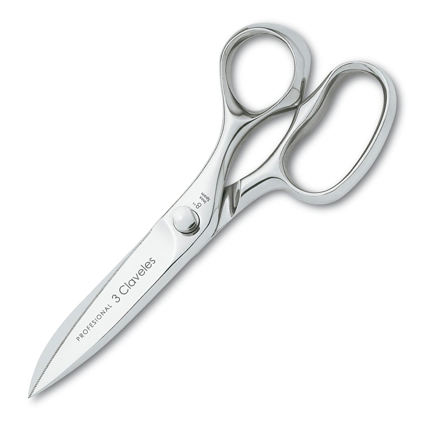 3 Claveles Prof-Class - Tijeras de Cocina Profesionales 8" 20 cm. Acero Forjado en Caliente