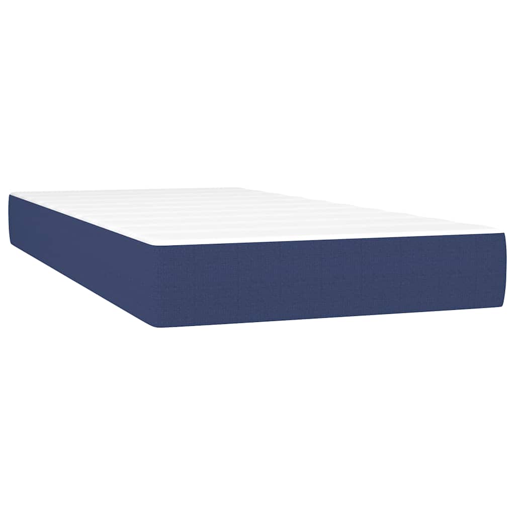 vidaXL Colchón de muelles ensacados para niños firmeza media tela azul 80x160 cm