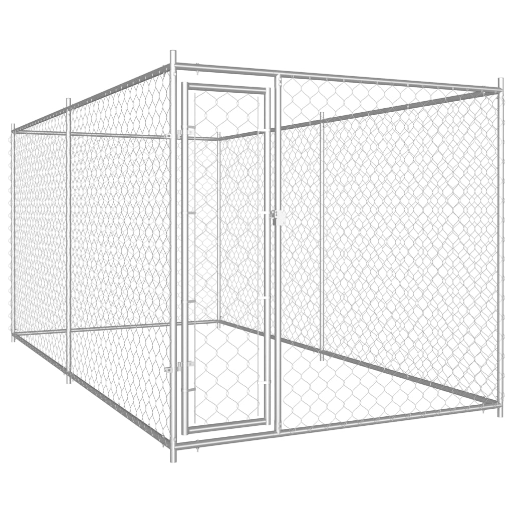 vidaXL Perrera de Exterior Casa Jaula de Perro para Mascotas Dimensiones 193x193x185 cm, 382 x 192 x 185 cm, 383 x 383 x 185 cm