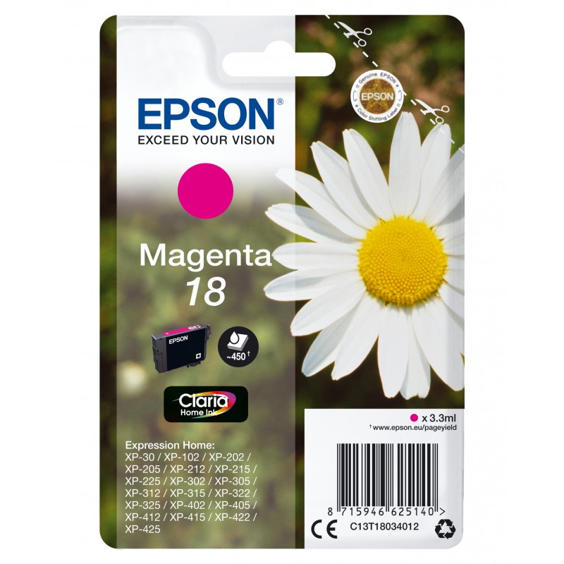 Epson - Daisy Cartucho 18 magenta (etiqueta RF) C13T18034022