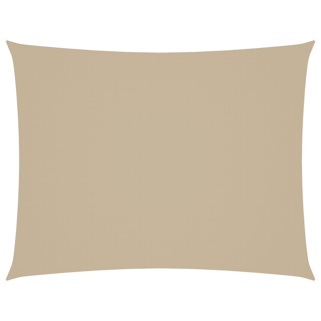 vidaXL Toldo de vela rectangular tela Oxford beige 6x8 m