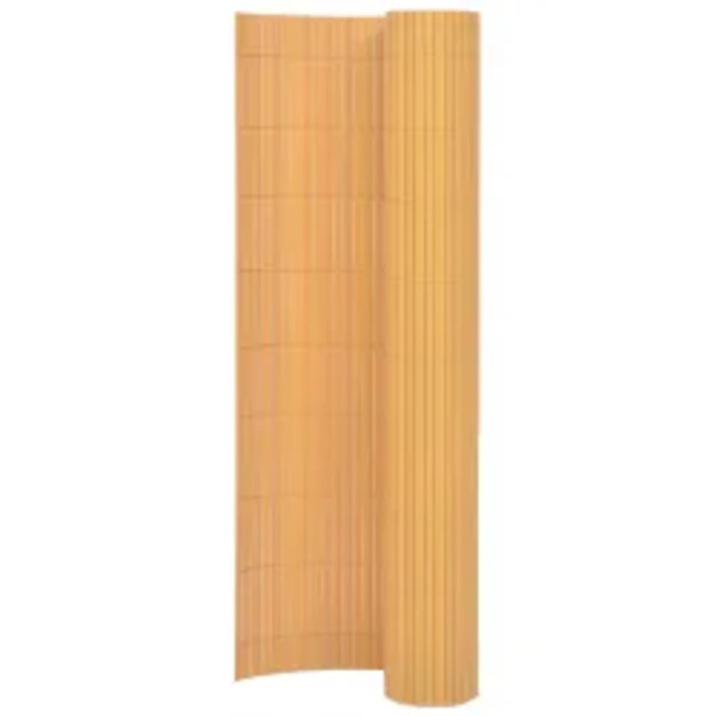 vidaXL Valla de jardín de doble cara amarilla 110x500 cm