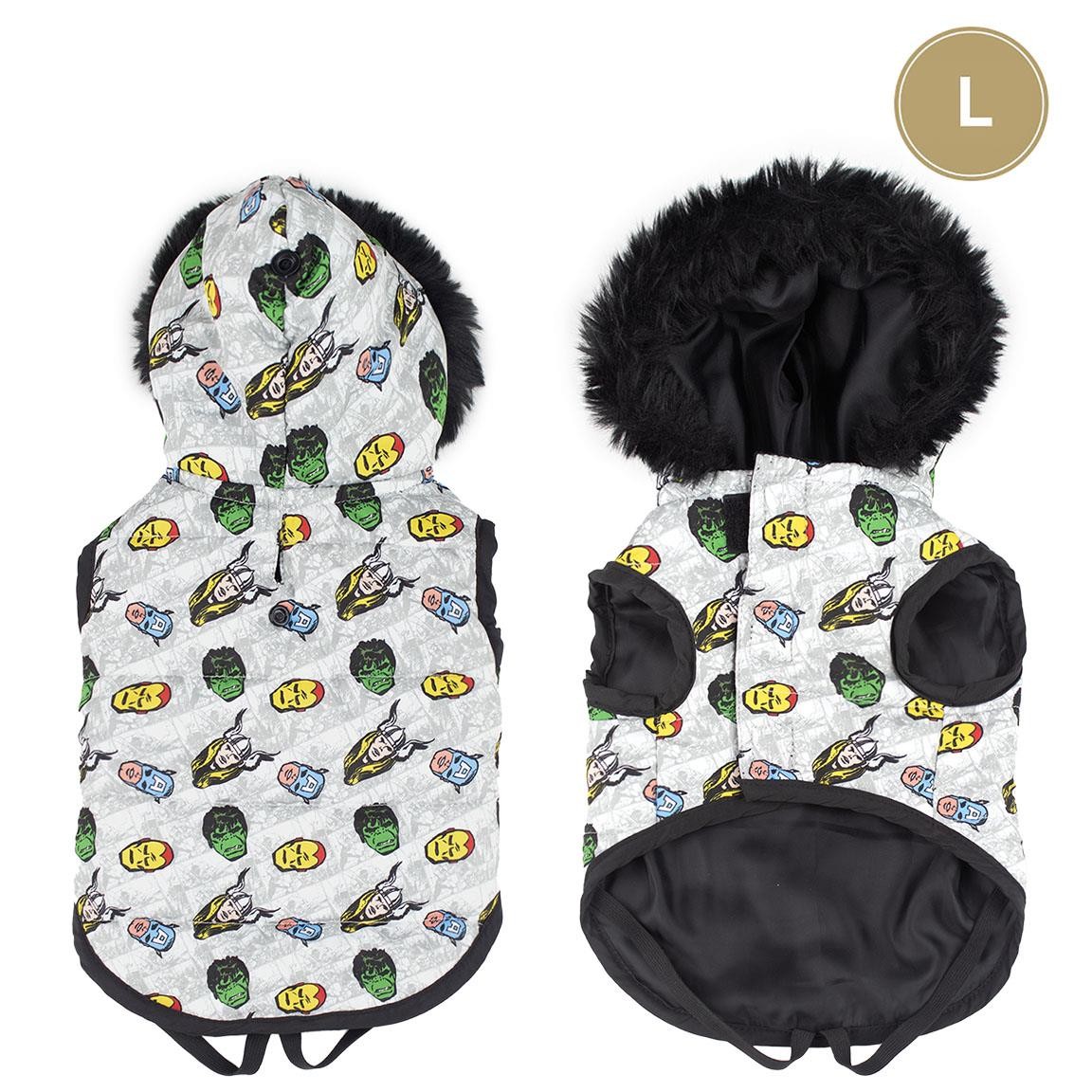 CERDÁ LIFE'S LITTLE MOMENTS - Abrigo Acolchado para Perros AVENGERS MARVEL - Talla L - Ropa para Mascotas Cálida y Cómoda