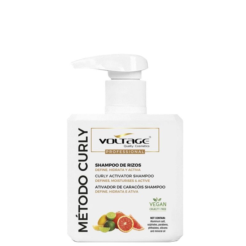 Voltage Cosmetics Champú De Rizos Método Curly 500Ml Sin Sulfatos Y Sin Sal