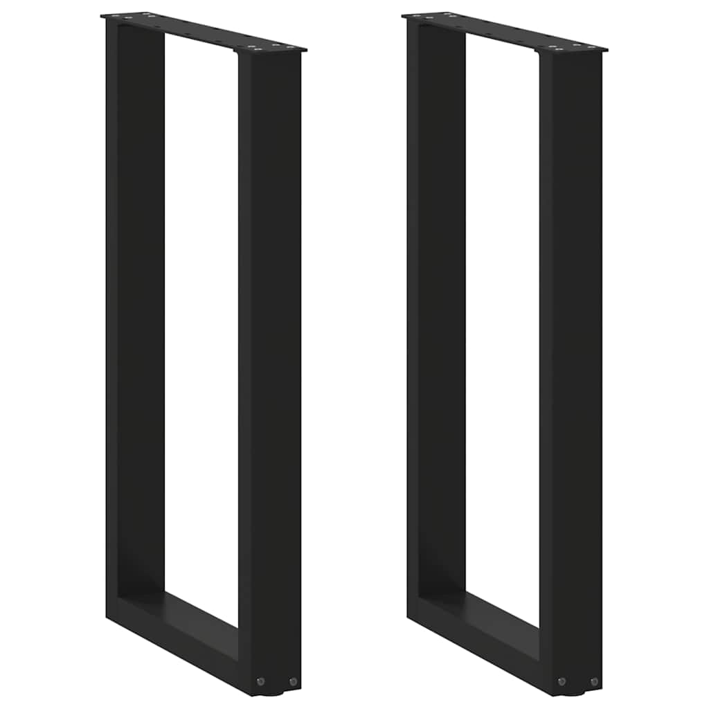 vidaXL Patas para mesa de bar en forma de U (2 unidades) 40 x (90-91) cm, acero