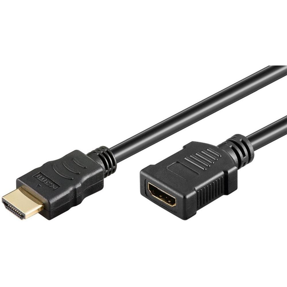 Cable HDMI Microconnect 2m Macho-hembra 4K Ultra HD con Ethernet