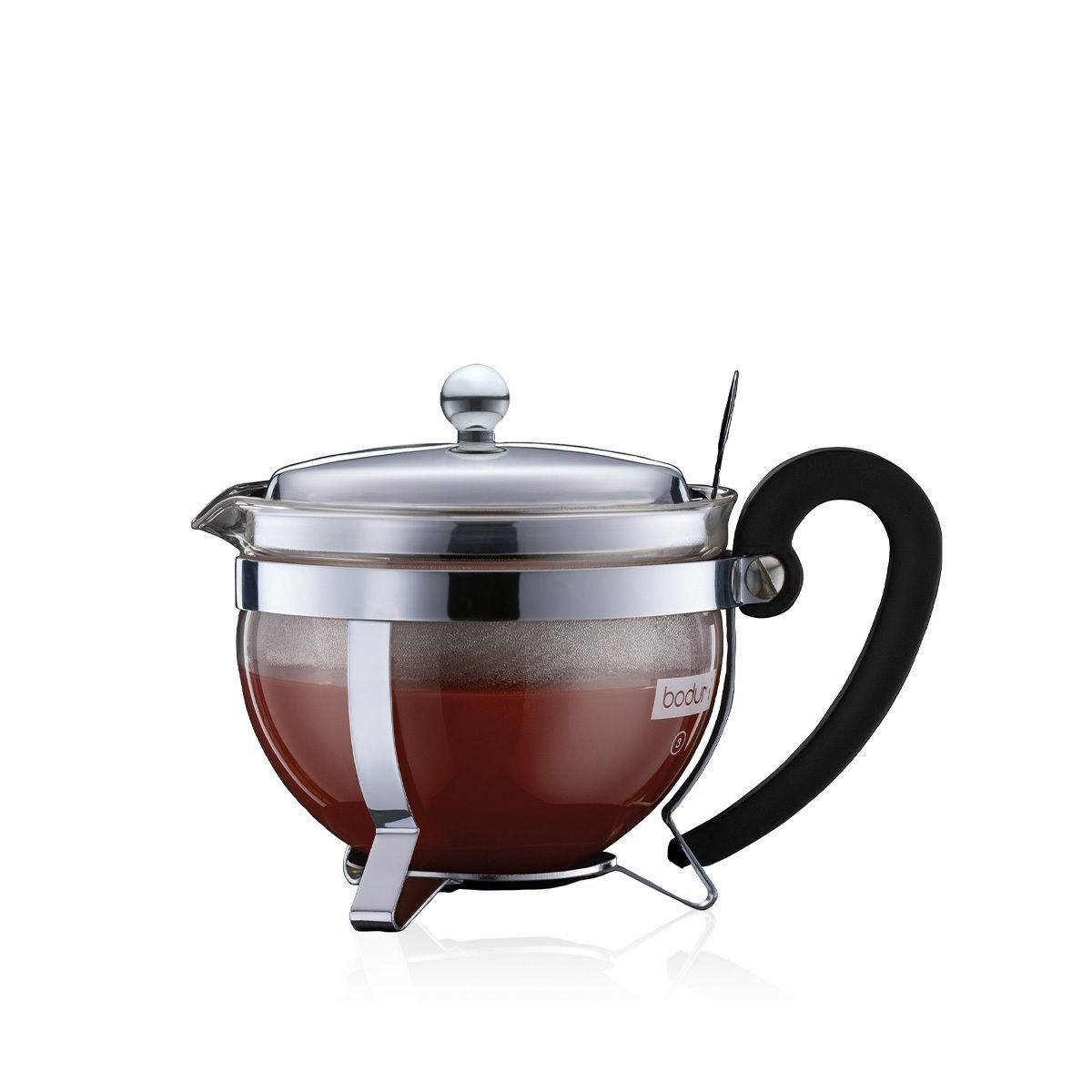 Bodum CHAMBORD tetera 0,5 L Negro, Acero inoxidable, Transparente