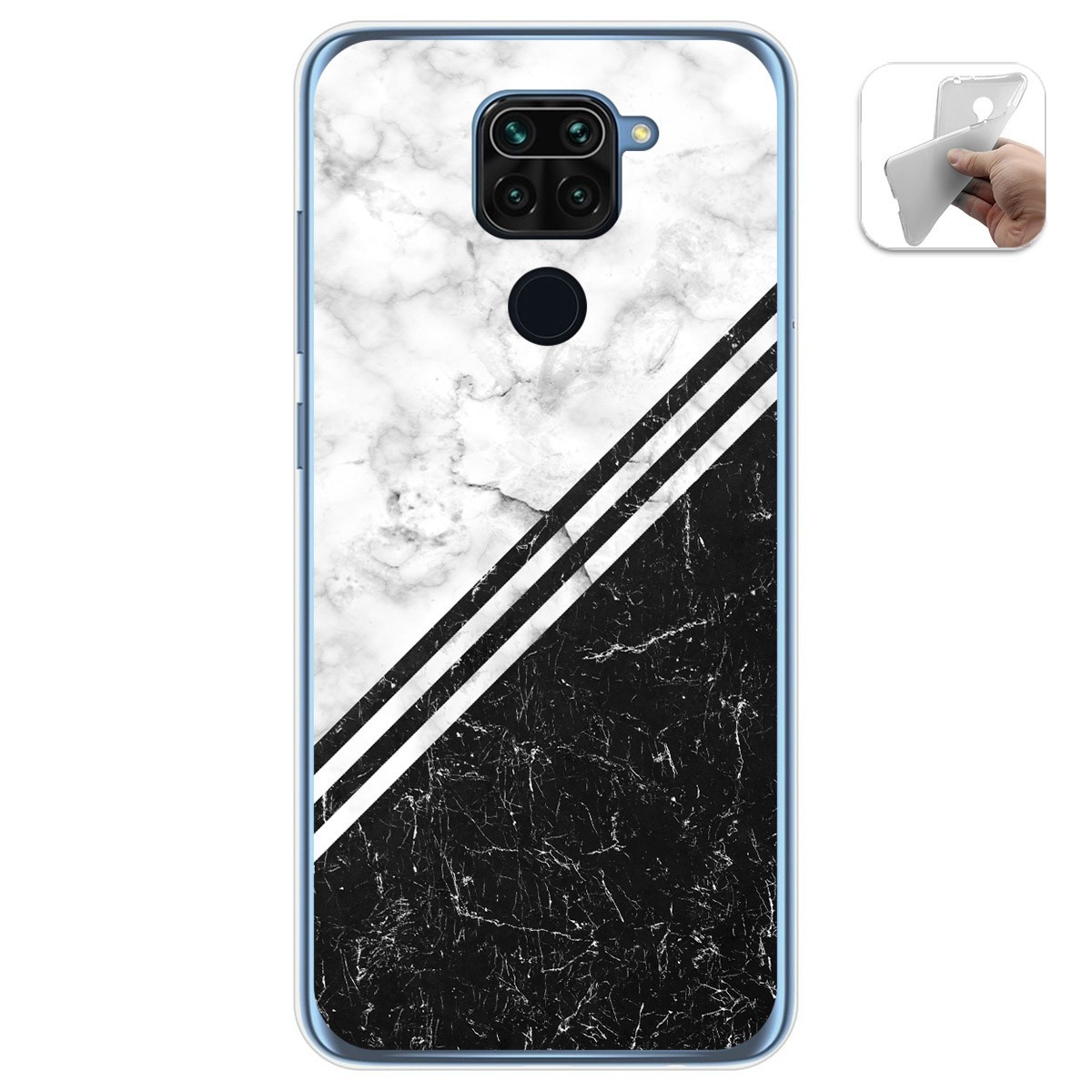 Tumundosmartphone Funda Gel TPU Xiaomi Redmi Note 9 Personalizada Diseño Mármol 01