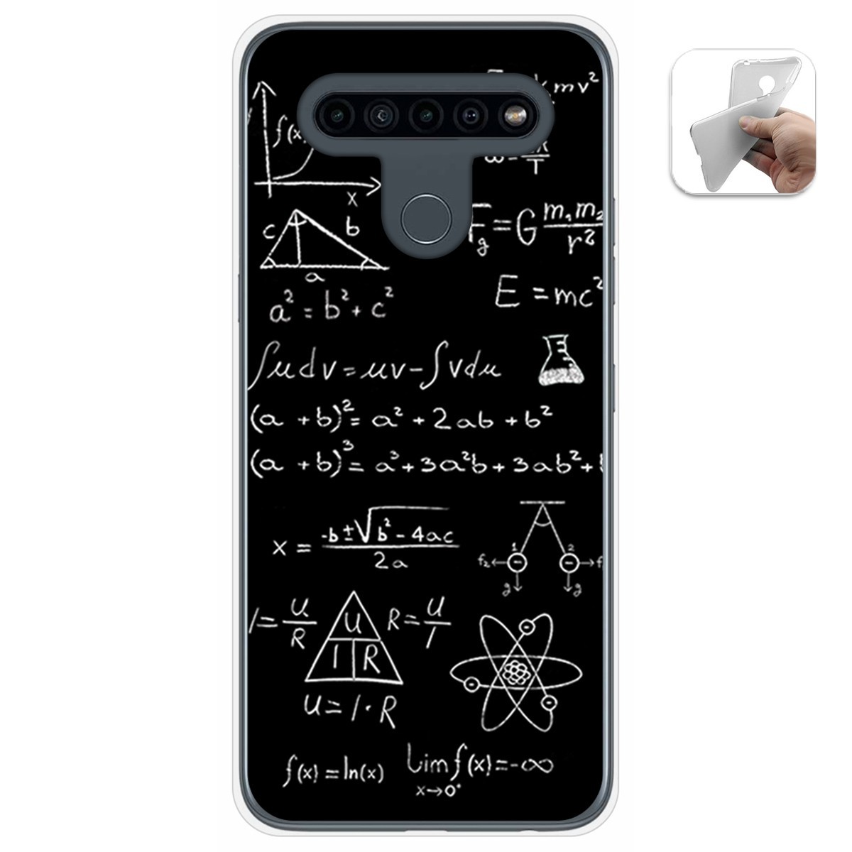 Tumundosmartphone Funda Gel Tpu para Lg K41s / Lg K51s diseño Formulas Dibujos