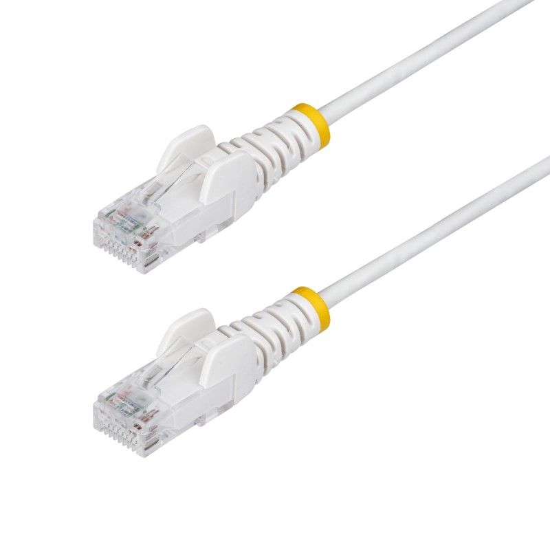 StarTech.com - Cable de Red Ethernet CAT6 Delgado sin Enganches Blanco de 10m - Cable RJ45 Snagless Slim de 28AWG - Alambre de C N6PAT10MWHS