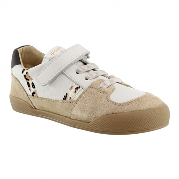 Zapatillas barefoot Blanditos Nepal Blanco-Leopardo Blanditos ICRI25H10