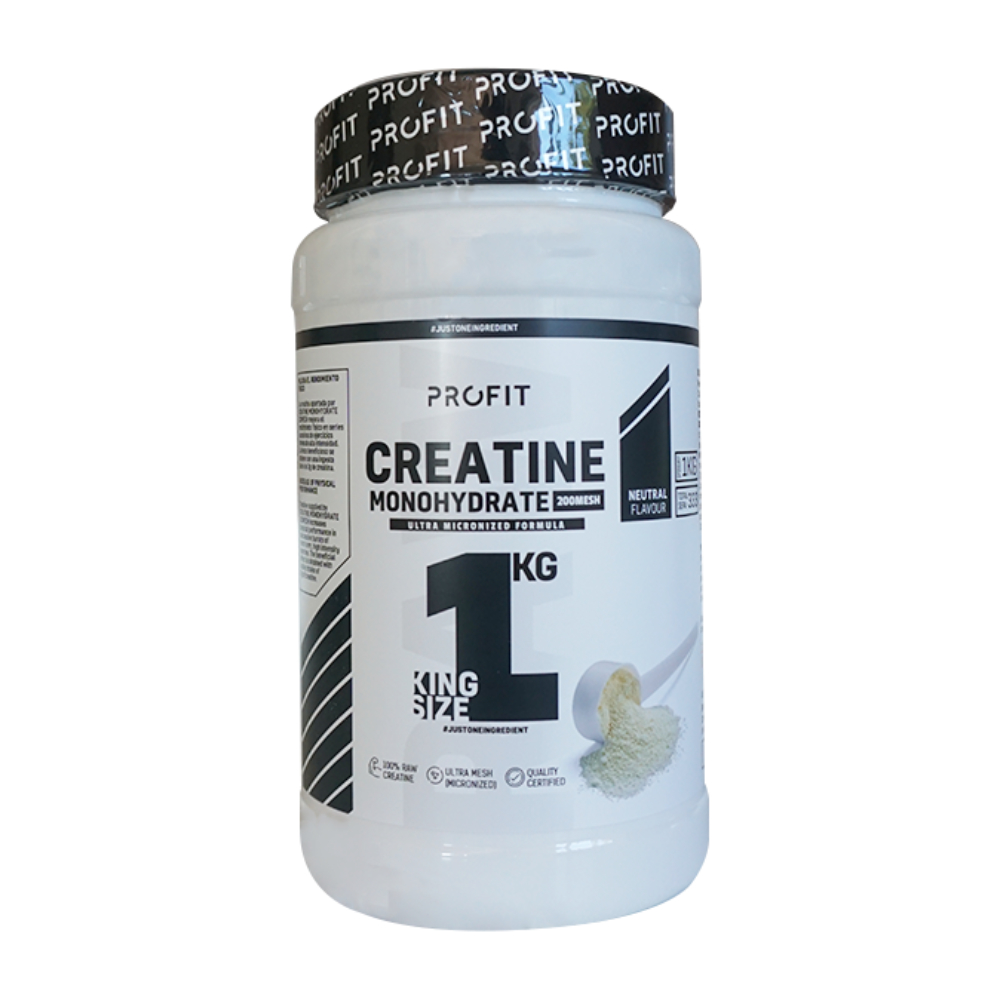 PROFIT Creatine Monohydrate 200 MESH (Ultra Micronized) - Suplemento de creatina monohidratada - 1 Kg