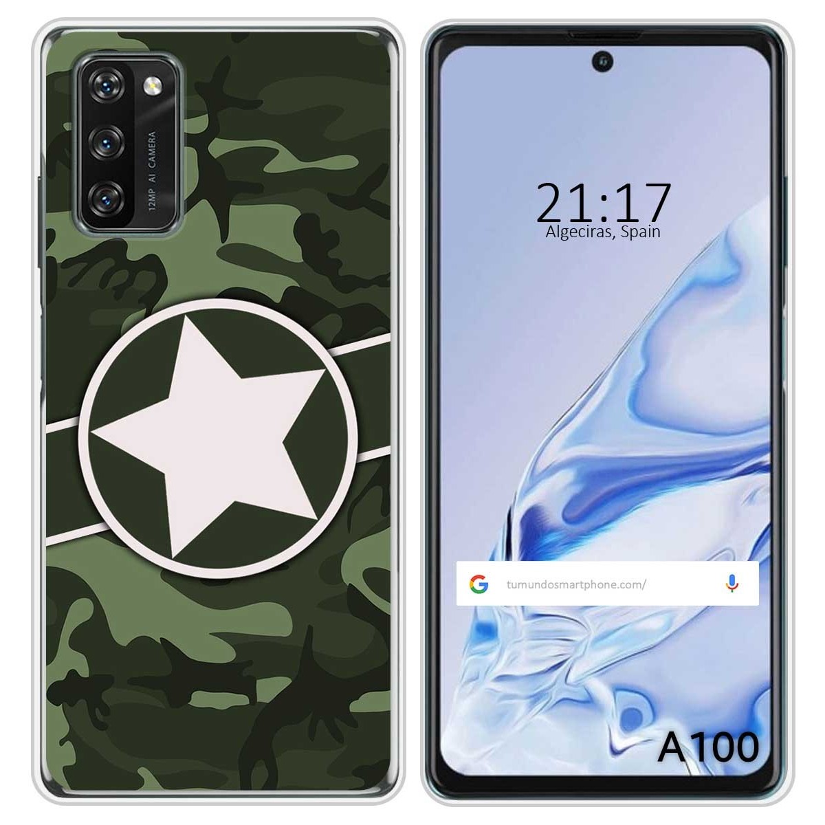 Funda Silicona para Blackview A100 diseño Camuflaje 01 Dibujos