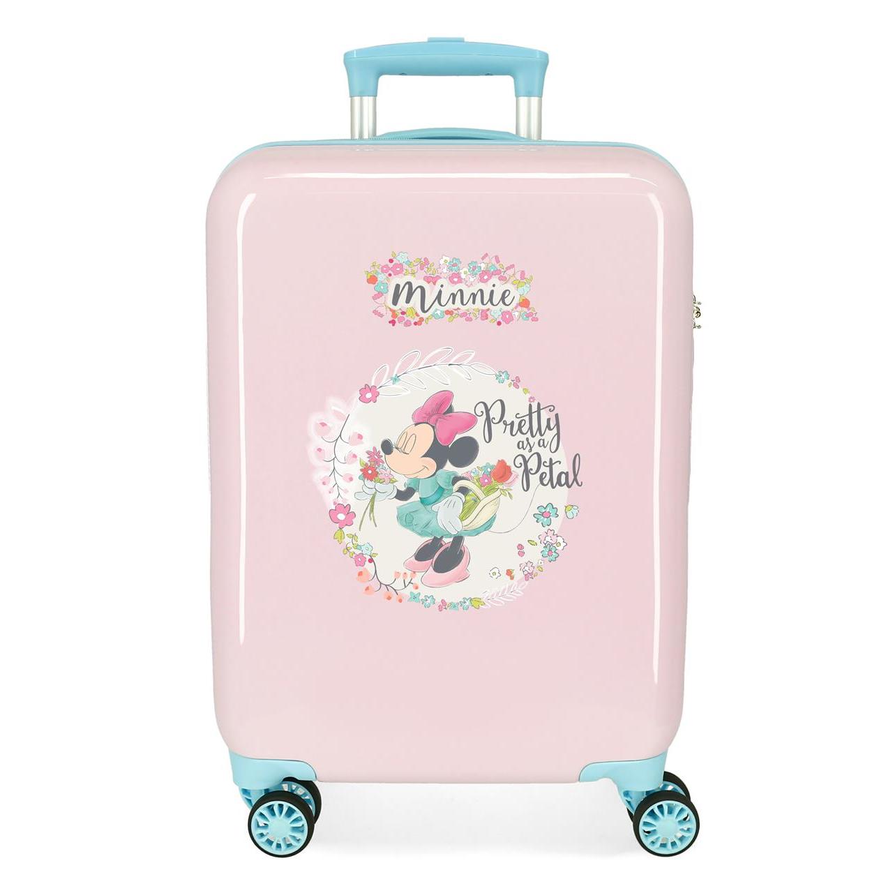 Disney Minnie Maleta De Cabina ABS Rígida Florals Rosa