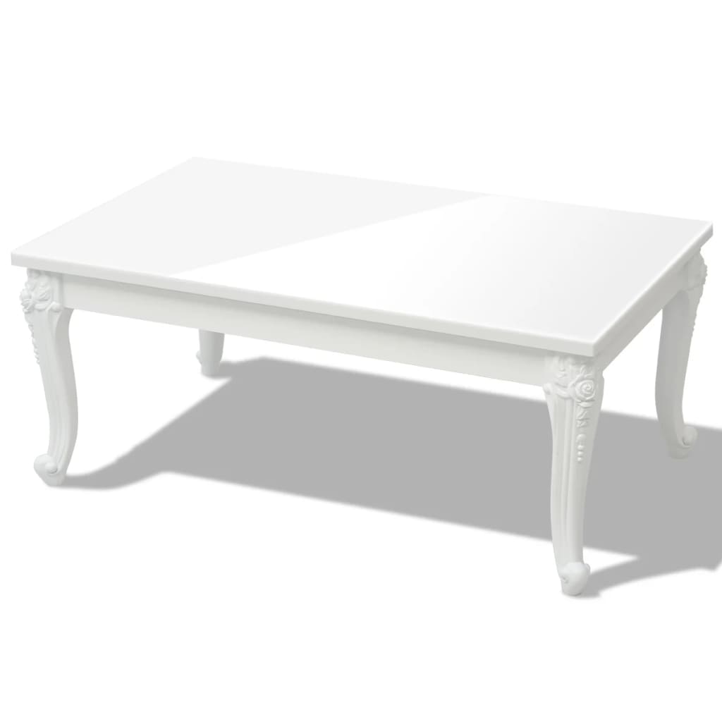 Vidaxl Mesa de Centro Blanco Brillante 80x80x42 Cm - Tablero MDF