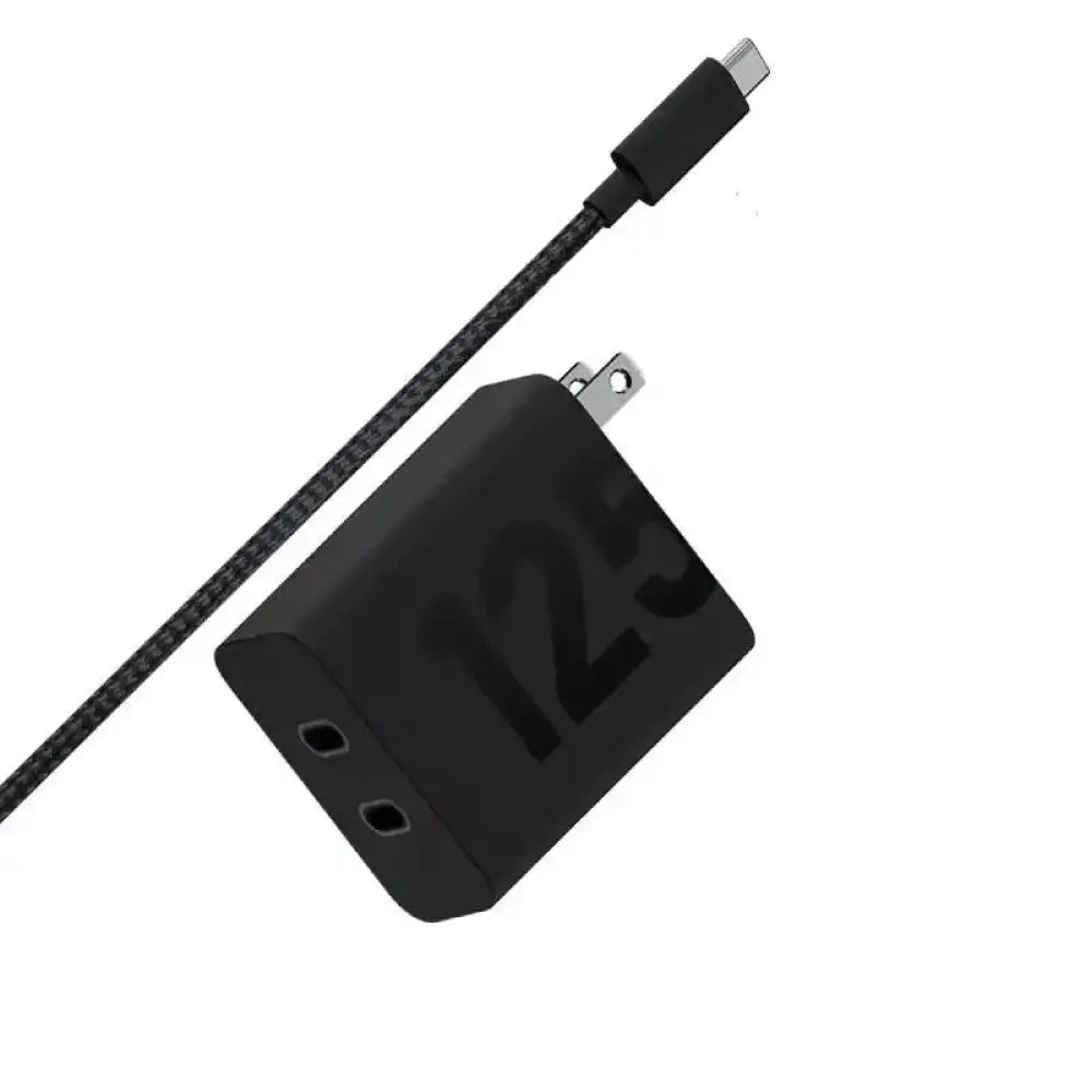 Motorola Turbopower Cargador 125W Doble Puerto USB-C Carga Rápida Con Cable 1m