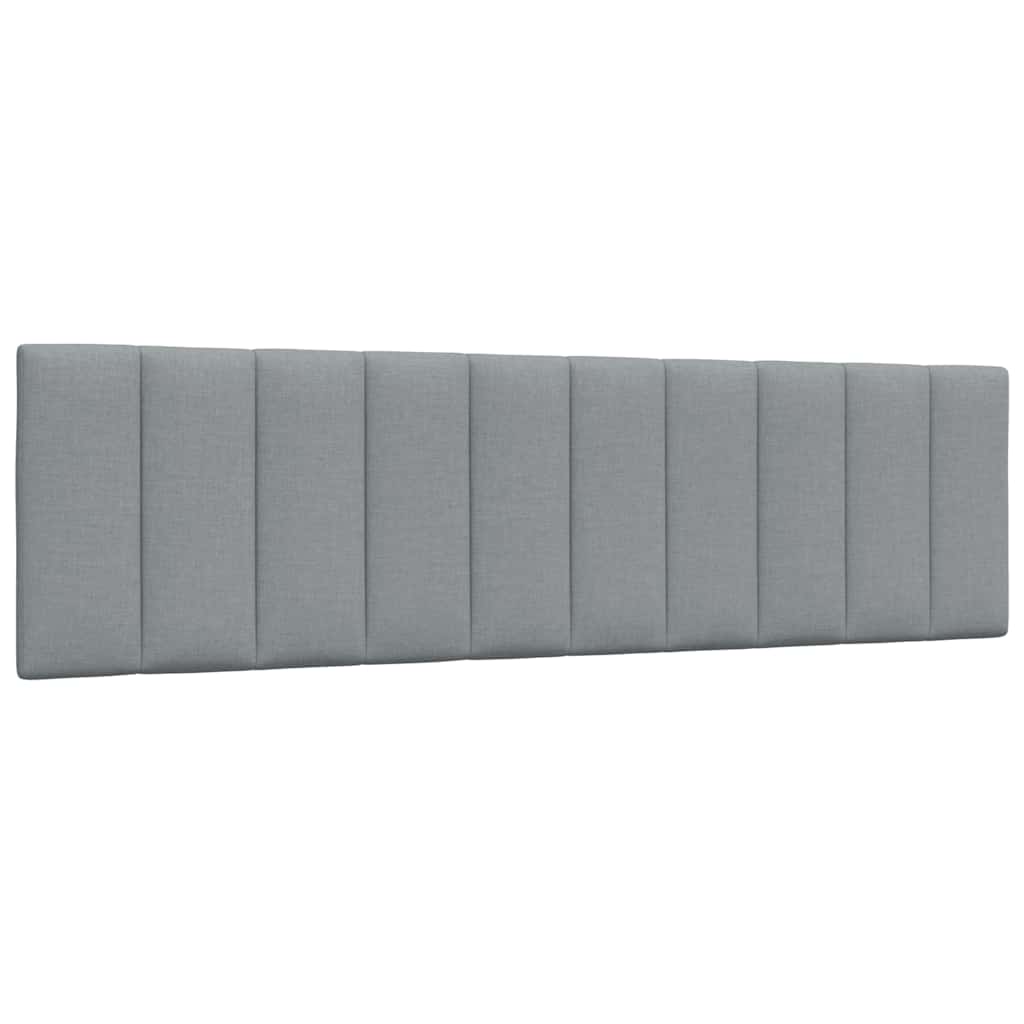 vidaXL Cabecero de cama acolchado Hanko tela gris claro 180 cm