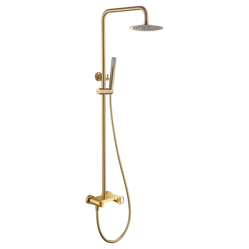 Imex Olimpo BDC033/OC barra de ducha monomando extensible de acero inoxidable dorado cepillado