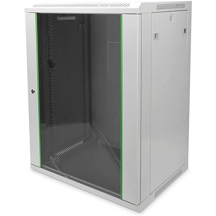 DIGITUS Armario de red - rack de 19 pulgadas - 16 U - montaje en la pared - profundidad 450 mm - capacidad de carga 60 kg - serie Dynamic Basic - Gris