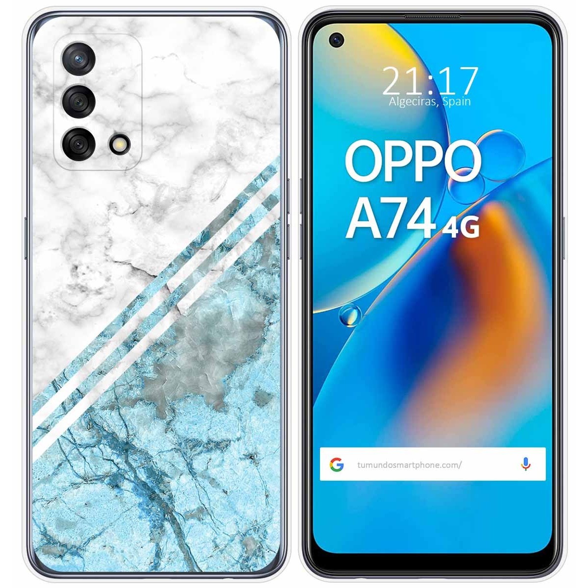 Tumundosmartphone Funda Gel Tpu para Oppo A74 4G diseño Mármol 02 Dibujos