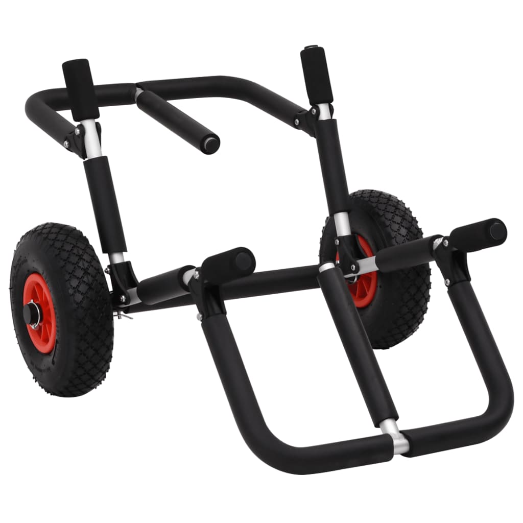 vidaXL Carrito plegable de kayak aluminio 90 kg