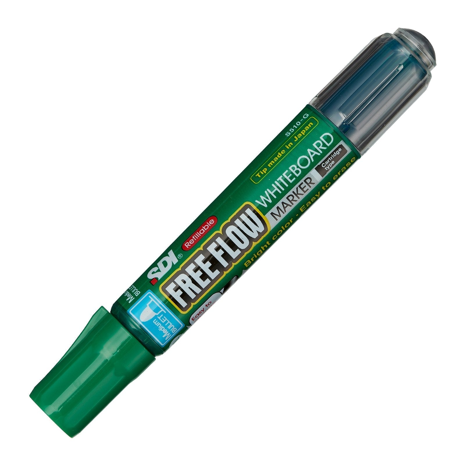 SDI FreeFlow - Rotulador de Pizarra Blanca Recargable con Trazo 2.3 mm. Verde