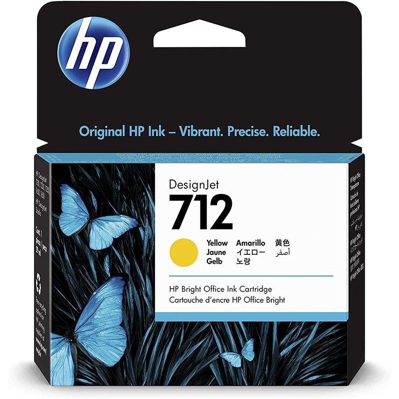 Cartucho de tinta HP Original 712 amarillo 29ml (3ED69A)