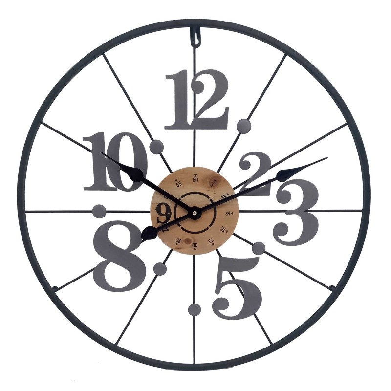 Signes Grimalt Signes Grimalt By SIGRIS - Reloj Abstracto Negro de Metal, Reloj  Reloj Vintage Pared Reloj Pared Vintage 60x5x60cm 26965