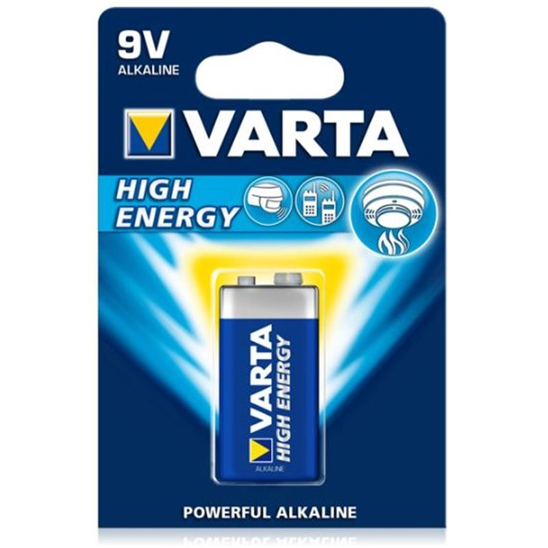 Pila 6LR61 Alcalina HIGH ENERGY VARTA 9V  BLx1