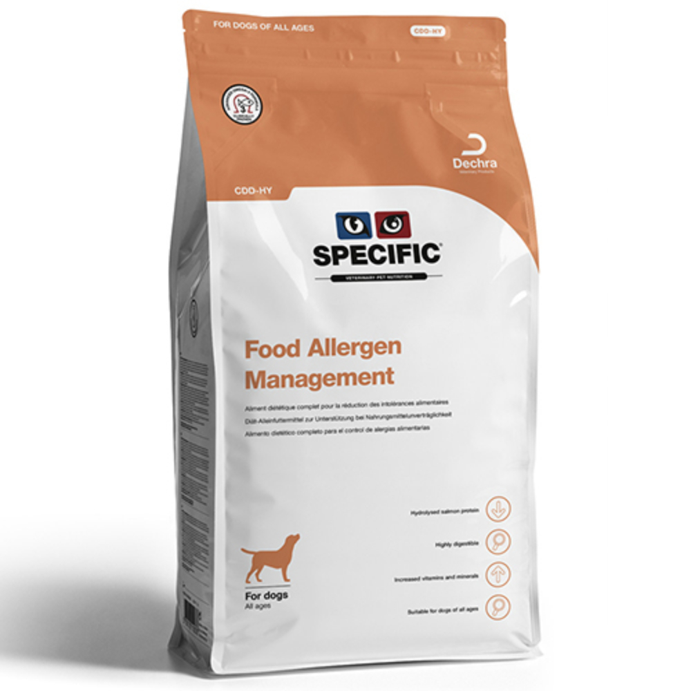 SPECIFIC Pienso para Perros con Alergias FOOD ALLERGEN MANAGEMENT PLUS CDDHY, 12 kg