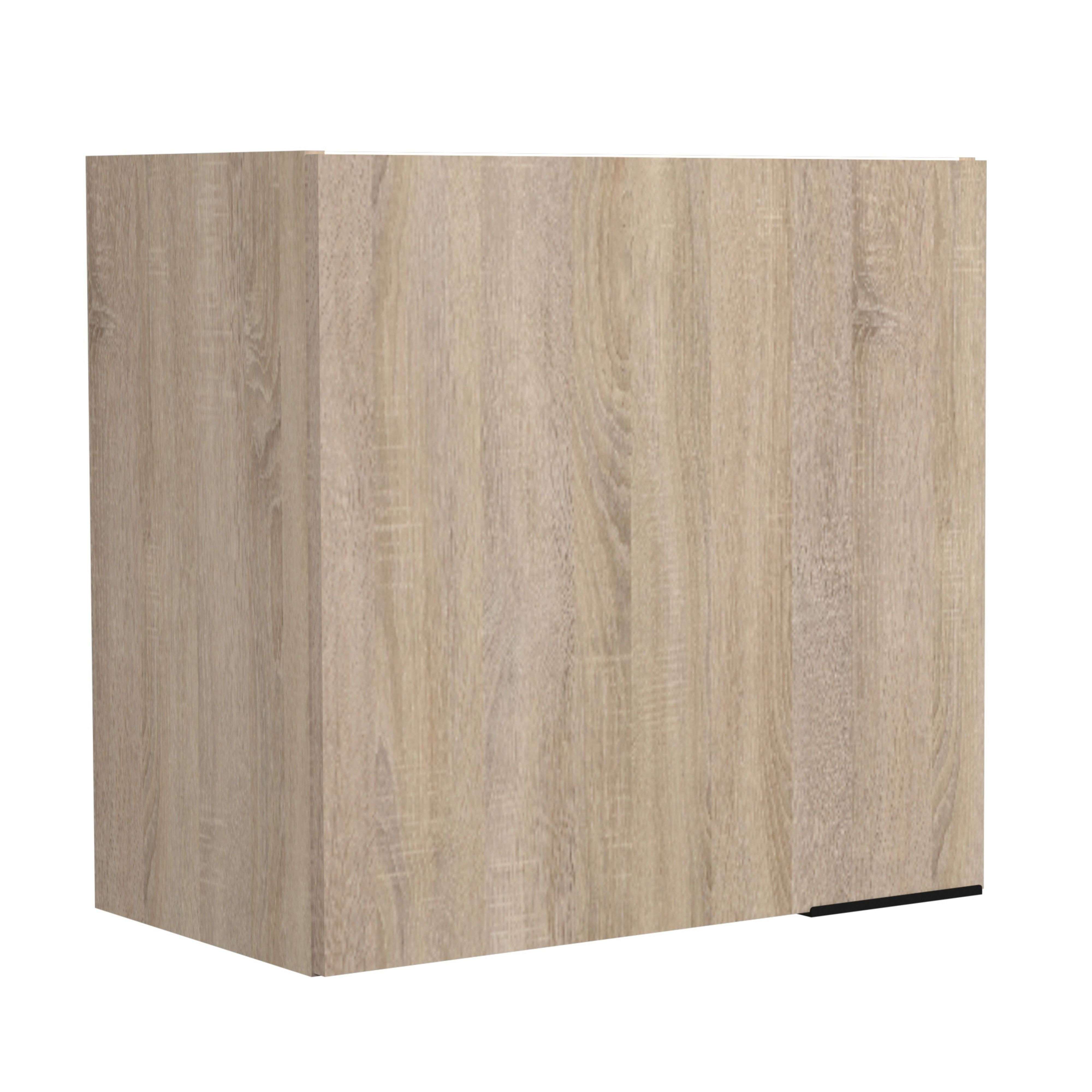 Miroytengo Módulo superior cocina Arko en color madera claro y negro 1 puerta melamina 60x57.9x35.6 cm