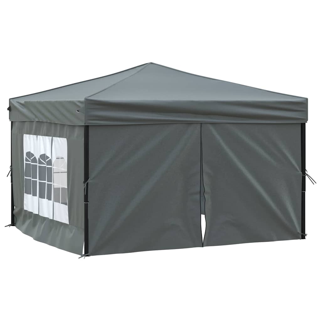 vidaXL Carpa de fiesta plegable con paredes laterales antracita 3x3 m