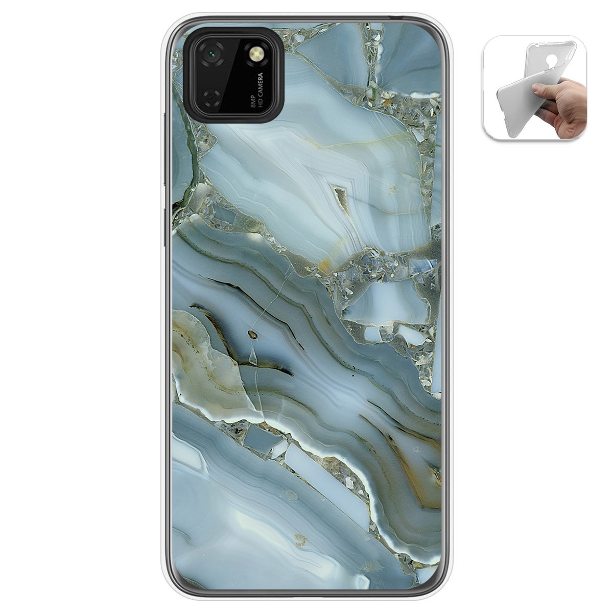Tumundosmartphone Funda Gel Tpu para Huawei Y5p diseño Mármol 09 Dibujos