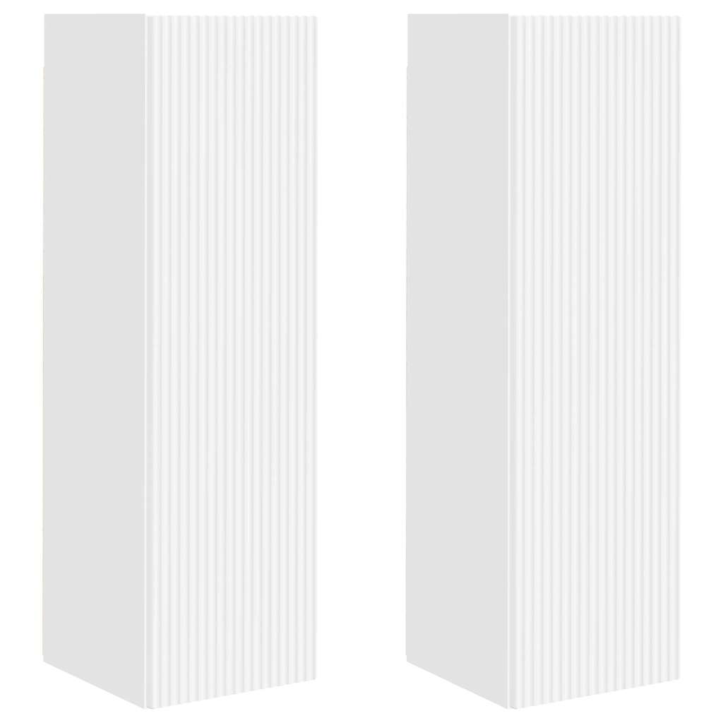 vidaXL Mueble de TV Montado en la Pared 2 uds. Madera de ingeniería Multicolor