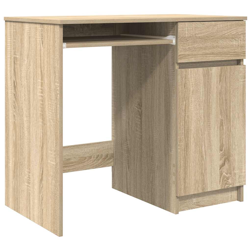 vidaXL Escritorio roble Sonoma 86x49x76 cm madera de ingeniería