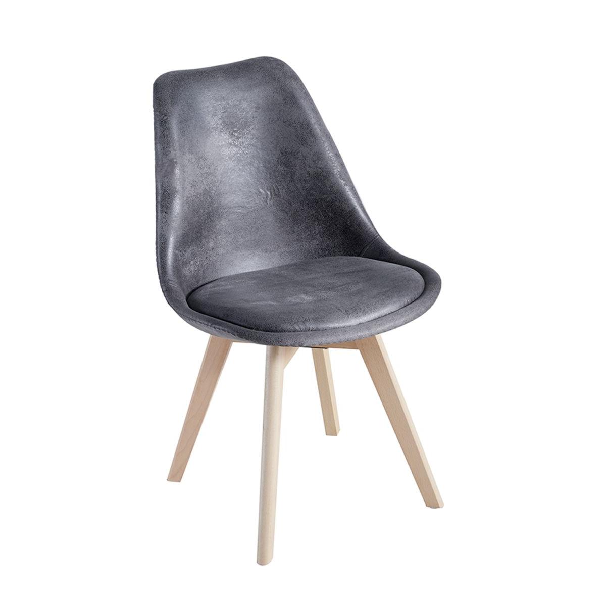 Regalos Miguel - Sillas Comedor - Silla Synk Vintage - Gris oscuro