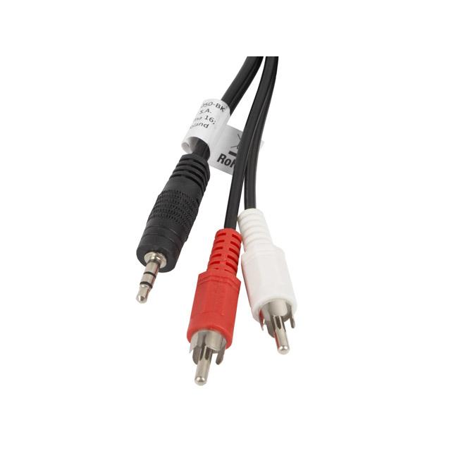 CABLE ESTÉREO LANBERG CA-MJRC-10CC-0050-BK JACK 3.5MM A 2X RCA - 5 METROS