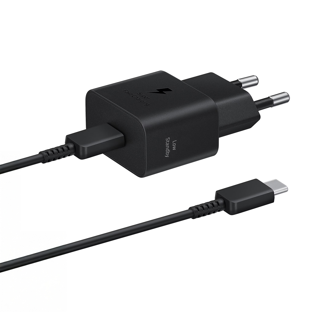 Cargador Samsung 25W con Cable USB-C, Carga Rápida Super Fast Charging, Carga Segura y Eficiente